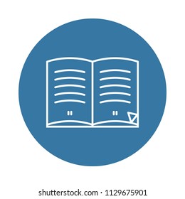 books with pages icon. Element of books and magazines icons for mobile concept and web apps. Badge style books with pages icon can be used for web and mobile apps on white background