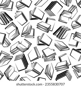 Books pattern background set. Collection icon books. Vector