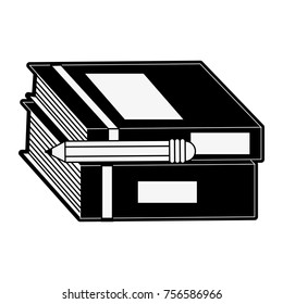 Books with pencil