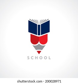 Books and Pencil, education symbol