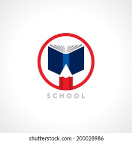 Books and Pencil, education symbol