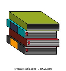 Books piled up