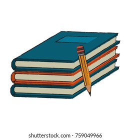 Books piled up icon vector illustration graphic design