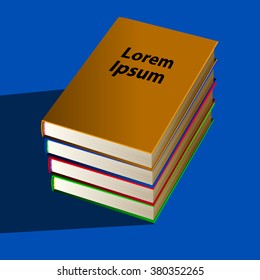 Books with the place for text   Vector Illustration