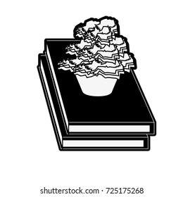 books with plant icon image