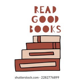 Books quotes with book icon. Read good books