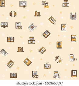 Books reading color linear vector icons set. Textbooks, educational materials outline symbols. Paper and electronic books collection. Virtual library, ebooks reader contour illustrations