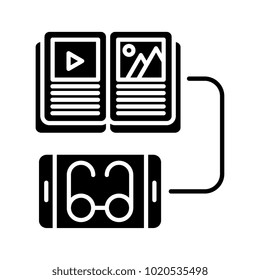 Books reading vector icon