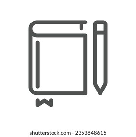 Books related icon outline and linear vector.