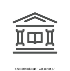 Books related icon outline and linear vector.