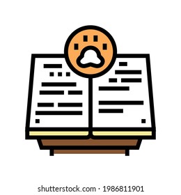 books of remembrance color icon vector. books of remembrance sign. isolated symbol illustration