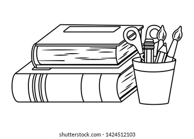 Books and school supplies design