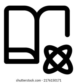 Books of science with study of atoms and structure