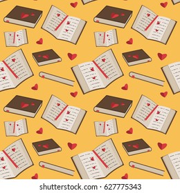 Books seamless pattern