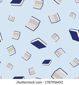 Books seamless pattern print illustration for stationary, textile, wallpaper, poster, wrapping paper etc.