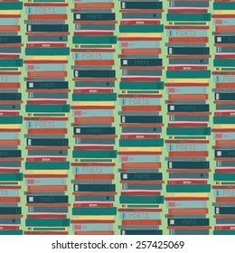 Books seamless pattern. Vector illustration eps10.