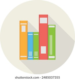 Books, set of books, book isolated on white background with shadow. Vector, cartoon illustration. Vector.
