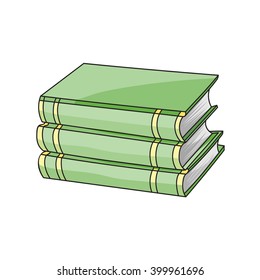 Books set isolated on white background