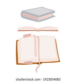 
books set on  the white backgraund