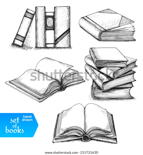 Collection De Livres Livres Ouverts Et Image Vectorielle De Stock Libre De Droits