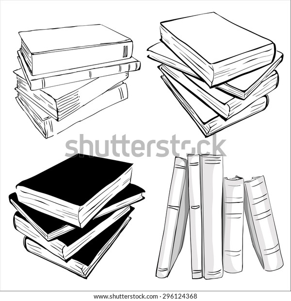 Collection De Livres Livres Ouverts Et Image Vectorielle De Stock Libre De Droits