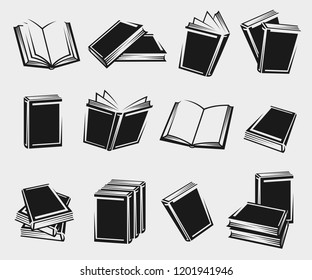 Books set. Vector