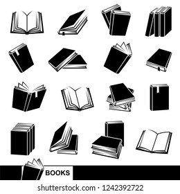 Books set. Vector