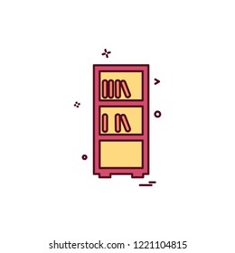 Books shelf icon design vector