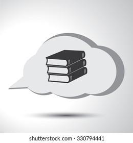 Books sign flat icon