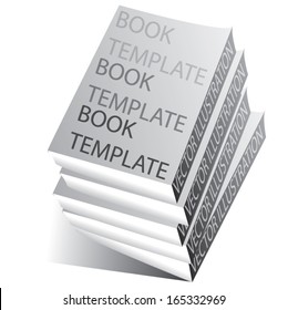 books simple template. blank design. vector illustration