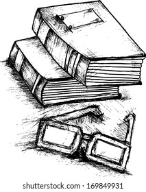 Books sketch 