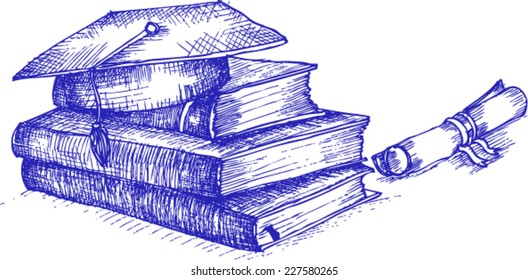 books, sketch