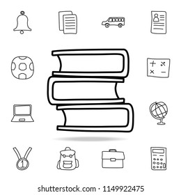 books sketch icon. Element of education icon for mobile concept and web apps. Outline books sketch icon can be used for web and mobile