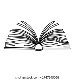 books sketch vector and illustration, black and white, hand drawn, sketch style, isolated on white background.