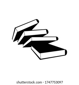 Books spec'd icon. Book icon vector illustration on white background. eps 10