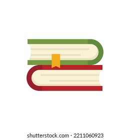 Books stack icon. Flat illustration of Books stack vector icon isolated on white background