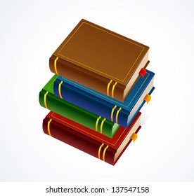 Books stack icon. Vector Illustration