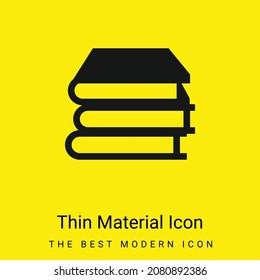 Books Stack minimal bright yellow material icon