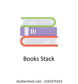 Books Stack vector flat icon for web isolated on white background EPS 10 file