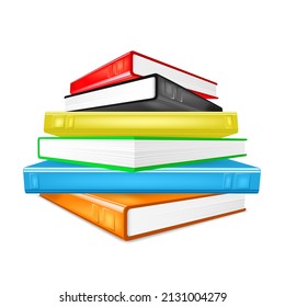Books stack vector illustration on white background