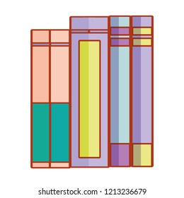 books stacked cartoon