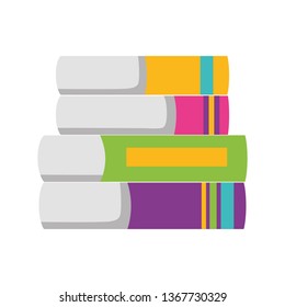 books stacked school supplies