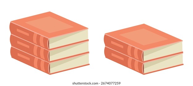 Livros. Pilhas de livros. Conjunto de livros vetorial isolado sobre fundo branco