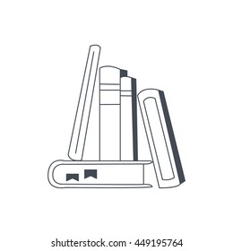 Books Standing And Leaning To Each Other