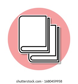 books sticker icon. Simple thin line, outline vector of Books and magazines icons for ui and ux, website or mobile application