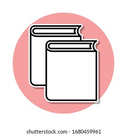 icono del adhesivo de libros. Línea delgada simple, contorno vector de libros y revistas iconos para ui y ux, sitio web o aplicación móvil