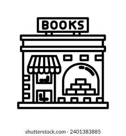icono Almacenar libros en vector. Ilustración
