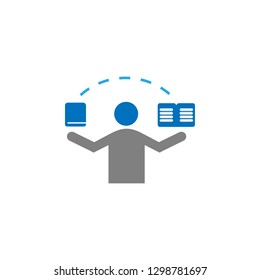 Books and studying icon. Element of education icon for mobile concept and web apps. Detailed Books and studying icon can be used for web and mobile
