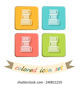 Books tower icon. Education sign