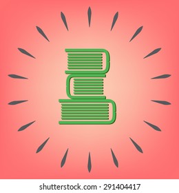Books tower icon. Education sign